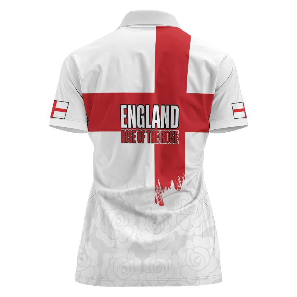 Women Rugby England Women Polo Shirt Rise of the Rose World Champions - Wonder Print Shop