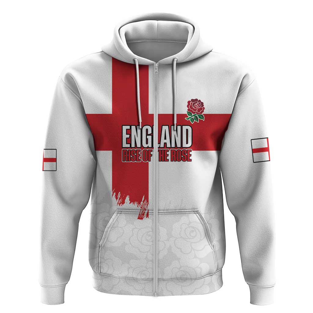 Women Rugby England Zip Hoodie Rise of the Rose World Champions - Wonder Print Shop