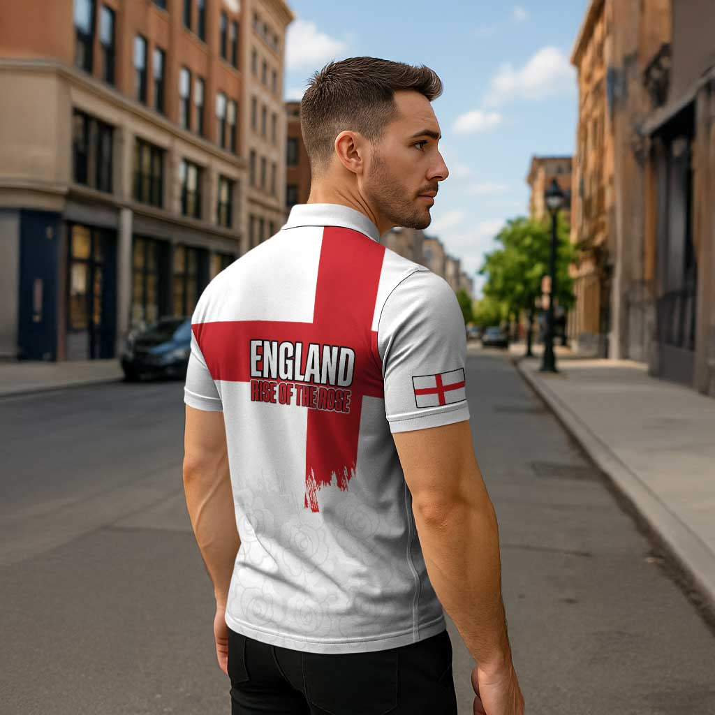 Women Rugby England Zipper Polo Shirt Rise of the Rose World Champions - Wonder Print Shop