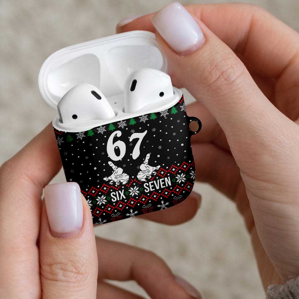 Six Seven Skeleton Hand Christmas AirPods Case Meme Gen Alpha Slang - Wonder Print Shop