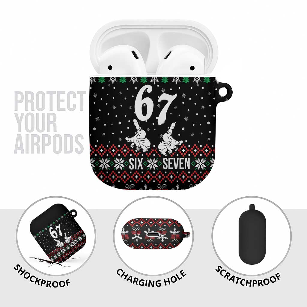 Six Seven Skeleton Hand Christmas AirPods Case Meme Gen Alpha Slang - Wonder Print Shop