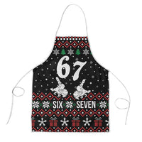 Six Seven Skeleton Hand Christmas Apron Meme Gen Alpha Slang - Wonder Print Shop