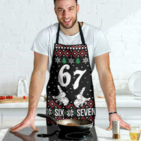 Six Seven Skeleton Hand Christmas Apron Meme Gen Alpha Slang - Wonder Print Shop