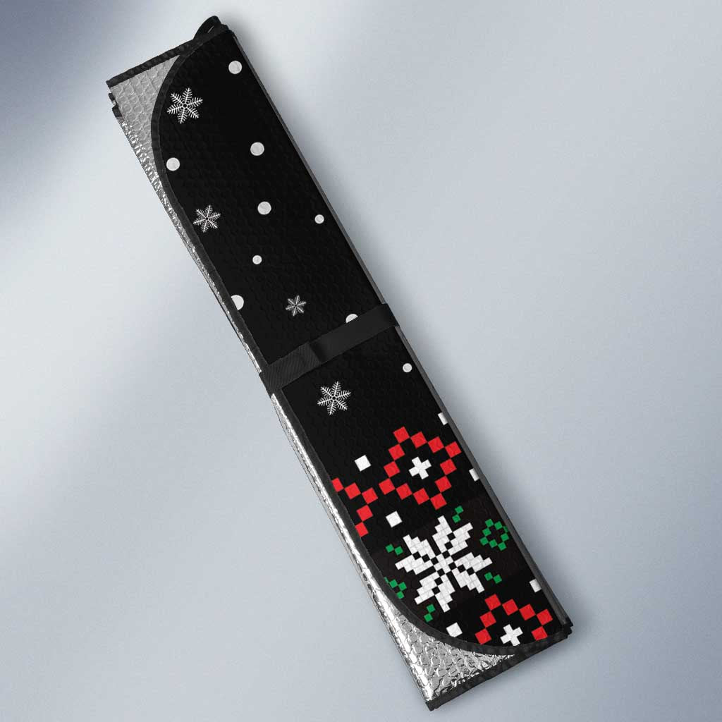 Six Seven Skeleton Hand Christmas Auto Sun Shade Meme Gen Alpha Slang - Wonder Print Shop