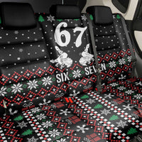 Six Seven Skeleton Hand Christmas Back Car Seat Cover Meme Gen Alpha Slang - Wonder Print Shop