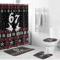 Six Seven Skeleton Hand Christmas Bathroom Set Meme Gen Alpha Slang - Wonder Print Shop