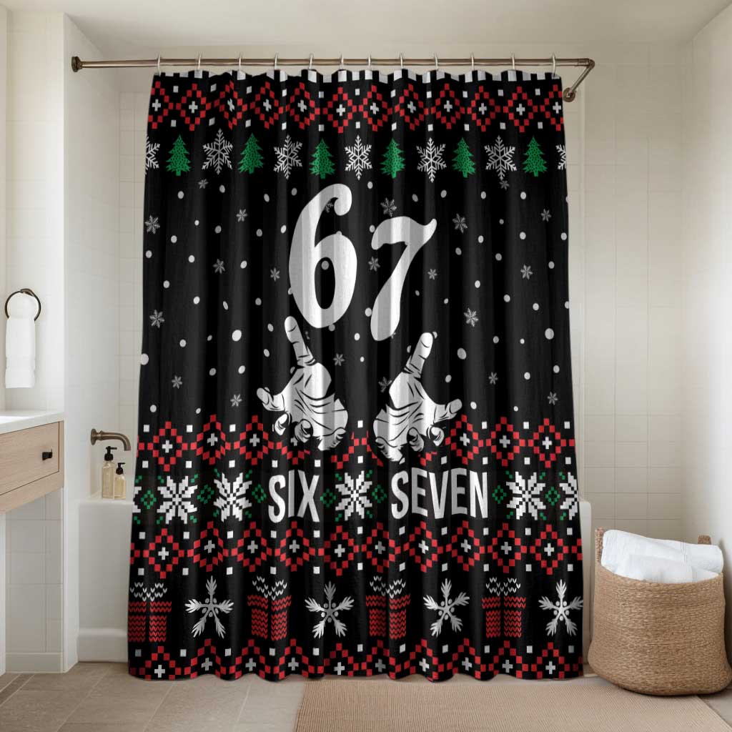 Six Seven Skeleton Hand Christmas Bathroom Set Meme Gen Alpha Slang - Wonder Print Shop
