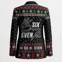 Six Seven Skeleton Hand Christmas Blazer Meme Gen Alpha Slang - Wonder Print Shop