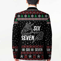 Six Seven Skeleton Hand Christmas Blazer Meme Gen Alpha Slang - Wonder Print Shop