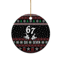 Six Seven Skeleton Hand Christmas Ceramic Ornament Meme Gen Alpha Slang - Wonder Print Shop