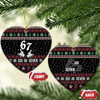 Six Seven Skeleton Hand Christmas Ceramic Ornament Meme Gen Alpha Slang - Wonder Print Shop