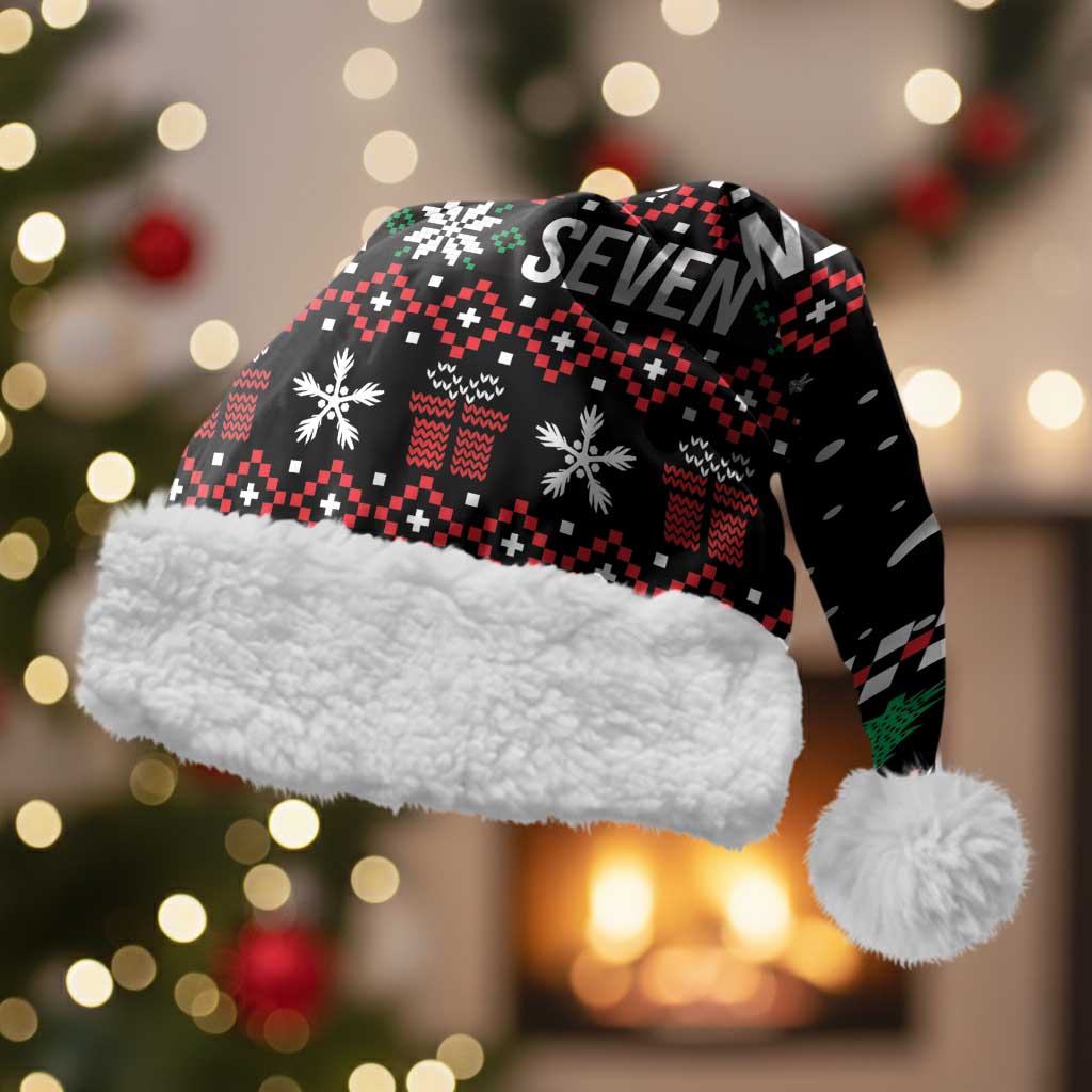 Six Seven Skeleton Hand Christmas Santa Hat Meme Gen Alpha Slang - Wonder Print Shop