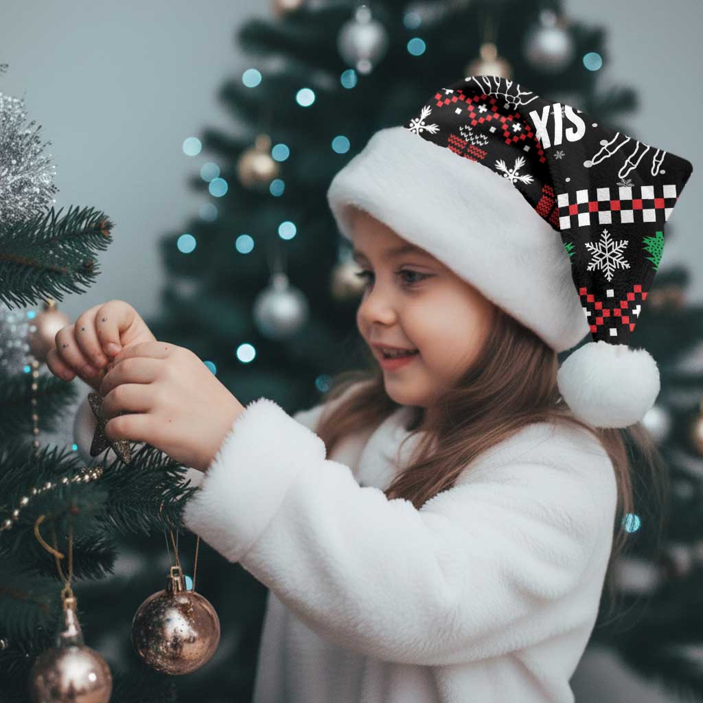 Six Seven Skeleton Hand Christmas Santa Hat Meme Gen Alpha Slang - Wonder Print Shop