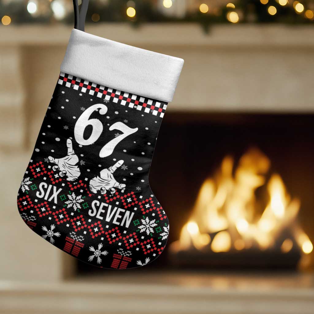 Six Seven Skeleton Hand Christmas Stocking Meme Gen Alpha Slang - Wonder Print Shop