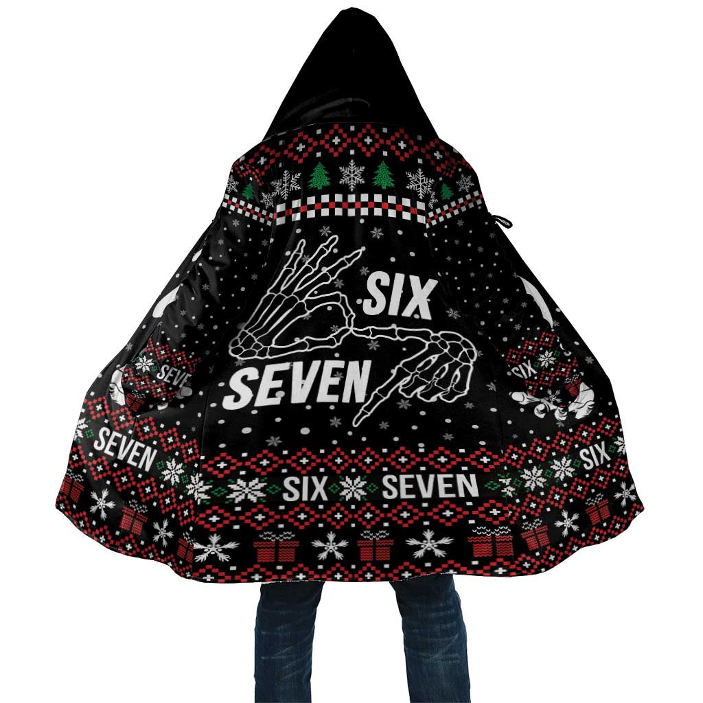 Six Seven Skeleton Hand Christmas Cloak Meme Gen Alpha Slang - Wonder Print Shop