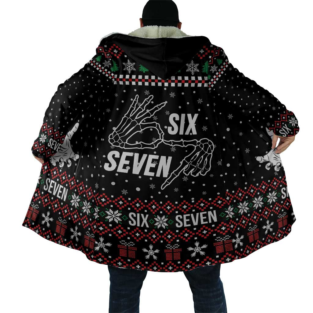 Six Seven Skeleton Hand Christmas Cloak Meme Gen Alpha Slang - Wonder Print Shop