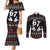 Six Seven Skeleton Hand Christmas Couples Matching Mermaid Dress and Long Sleeve Button Shirt Meme Gen Alpha Slang - Wonder Print Shop