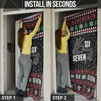 Six Seven Skeleton Hand Christmas Door Cover Meme Gen Alpha Slang - Wonder Print Shop