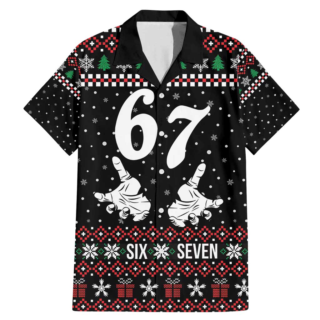 Six Seven Skeleton Hand Christmas Family Matching Mermaid Dress and Hawaiian Shirt Meme Gen Alpha Slang - Wonder Print Shop