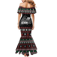Six Seven Skeleton Hand Christmas Family Matching Mermaid Dress and Hawaiian Shirt Meme Gen Alpha Slang - Wonder Print Shop