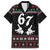 Six Seven Skeleton Hand Christmas Family Matching Off The Shoulder Long Sleeve Dress and Hawaiian Shirt Meme Gen Alpha Slang - Wonder Print Shop