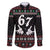 Six Seven Skeleton Hand Christmas Family Matching Off The Shoulder Long Sleeve Dress and Hawaiian Shirt Meme Gen Alpha Slang - Wonder Print Shop
