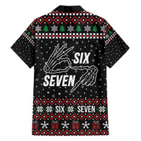 Six Seven Skeleton Hand Christmas Family Matching Off Shoulder Short Dress and Hawaiian Shirt Meme Gen Alpha Slang - Wonder Print Shop