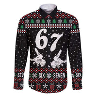 Six Seven Skeleton Hand Christmas Family Matching Puletasi and Hawaiian Shirt Meme Gen Alpha Slang - Wonder Print Shop