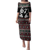 Six Seven Skeleton Hand Christmas Family Matching Puletasi and Hawaiian Shirt Meme Gen Alpha Slang - Wonder Print Shop