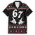 Six Seven Skeleton Hand Christmas Family Matching Short Sleeve Bodycon Dress and Hawaiian Shirt Meme Gen Alpha Slang - Wonder Print Shop
