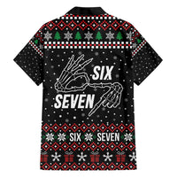 Six Seven Skeleton Hand Christmas Family Matching Short Sleeve Bodycon Dress and Hawaiian Shirt Meme Gen Alpha Slang - Wonder Print Shop