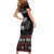 Six Seven Skeleton Hand Christmas Family Matching Short Sleeve Bodycon Dress and Hawaiian Shirt Meme Gen Alpha Slang - Wonder Print Shop