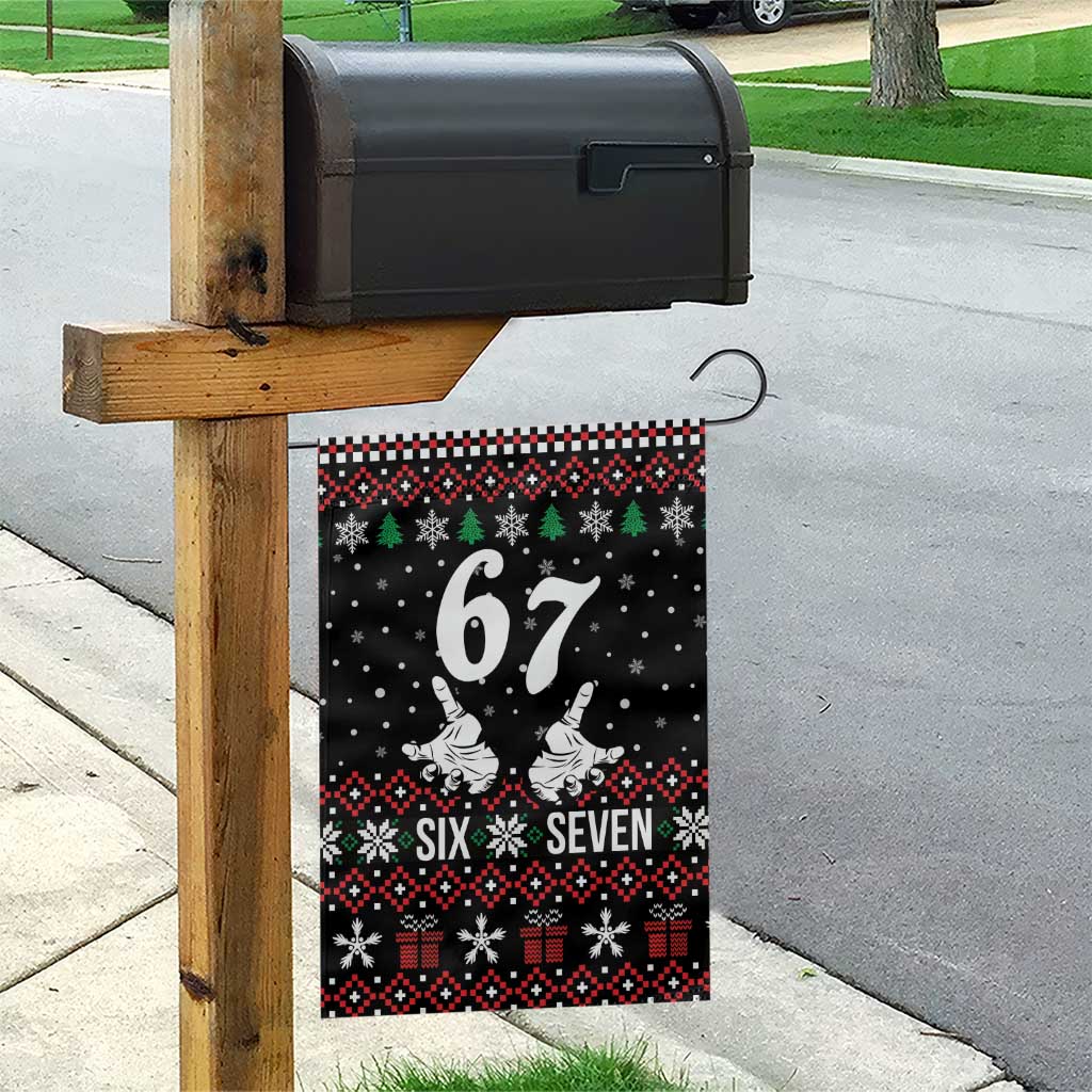 Six Seven Skeleton Hand Christmas Garden Flag Meme Gen Alpha Slang - Wonder Print Shop