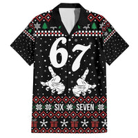Six Seven Skeleton Hand Christmas Hawaiian Shirt Meme Gen Alpha Slang - Wonder Print Shop