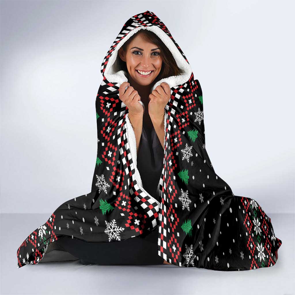 Six Seven Skeleton Hand Christmas Hooded Blanket Meme Gen Alpha Slang - Wonder Print Shop
