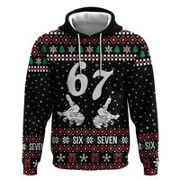 Six Seven Skeleton Hand Christmas Hoodie Meme Gen Alpha Slang - Wonder Print Shop