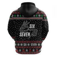 Six Seven Skeleton Hand Christmas Hoodie Meme Gen Alpha Slang - Wonder Print Shop
