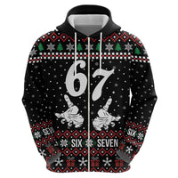 Six Seven Skeleton Hand Christmas Hoodie Meme Gen Alpha Slang - Wonder Print Shop