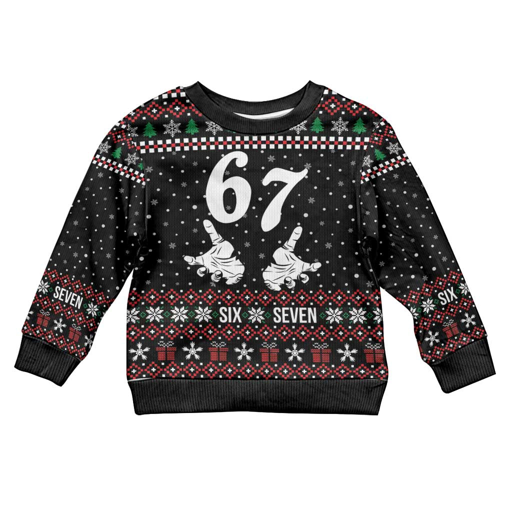 Six Seven Skeleton Hand Christmas Kid Ugly Christmas Sweater Meme Gen Alpha Slang - Wonder Print Shop