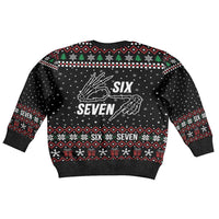 Six Seven Skeleton Hand Christmas Kid Ugly Christmas Sweater Meme Gen Alpha Slang - Wonder Print Shop