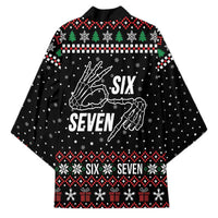 Six Seven Skeleton Hand Christmas Kimono Meme Gen Alpha Slang - Wonder Print Shop