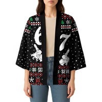 Six Seven Skeleton Hand Christmas Kimono Meme Gen Alpha Slang - Wonder Print Shop