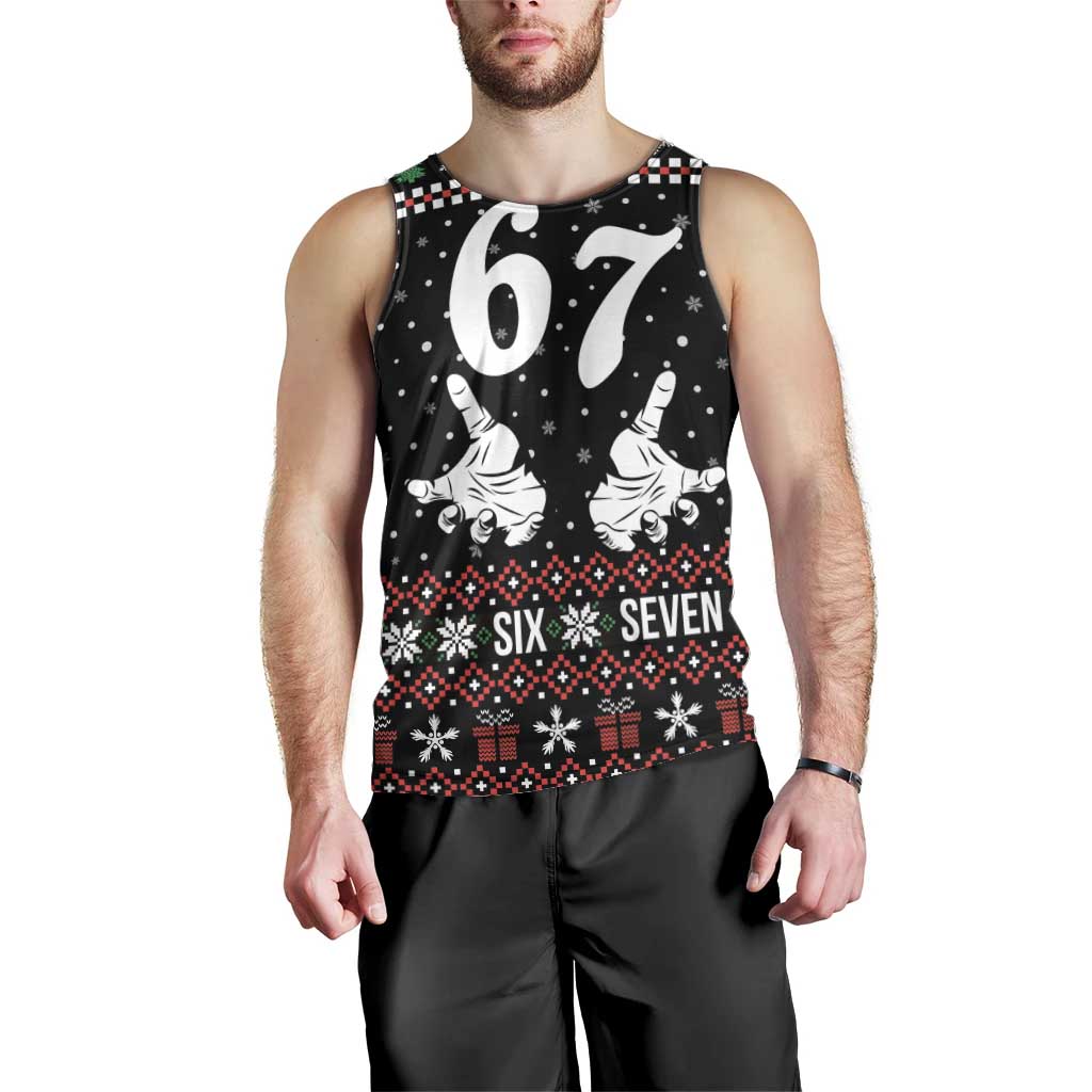 Six Seven Skeleton Hand Christmas Men Tank Top Meme Gen Alpha Slang - Wonder Print Shop