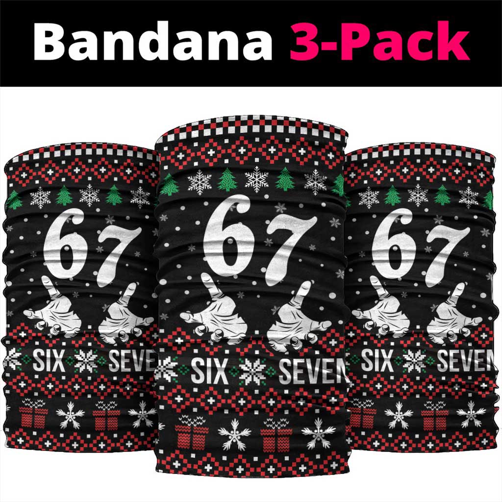 Six Seven Skeleton Hand Christmas Neck Gaiter Meme Gen Alpha Slang - Wonder Print Shop