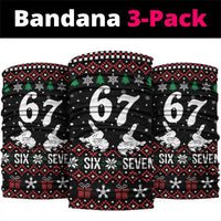 Six Seven Skeleton Hand Christmas Neck Gaiter Meme Gen Alpha Slang - Wonder Print Shop