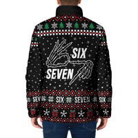 Six Seven Skeleton Hand Christmas Padded Jacket Meme Gen Alpha Slang - Wonder Print Shop