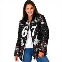 Six Seven Skeleton Hand Christmas Padded Jacket Meme Gen Alpha Slang - Wonder Print Shop