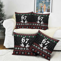 Six Seven Skeleton Hand Christmas Pillow Cover Meme Gen Alpha Slang - Wonder Print Shop