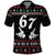 Six Seven Skeleton Hand Christmas Polo Shirt Meme Gen Alpha Slang - Wonder Print Shop