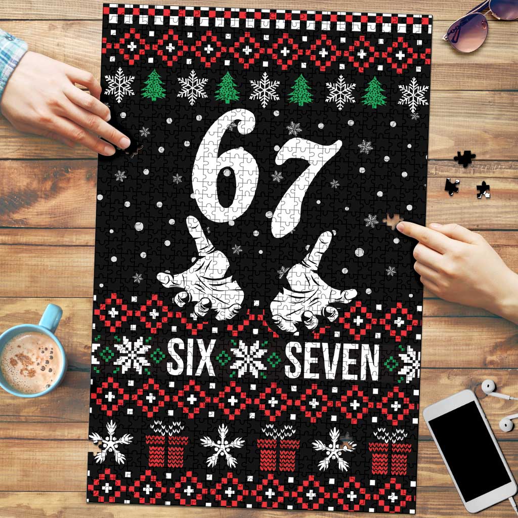 Six Seven Skeleton Hand Christmas Puzzle Meme Gen Alpha Slang - Wonder Print Shop